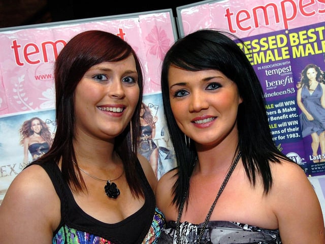 Claire and Adrianne at the Sex and the City 2 pre-show party held in the Mint Cafe Bar in Cookstown.