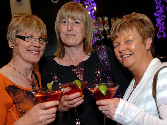 Anne, Margaret and Marie who had a great night at the Sex and the City 2 pre-show party held in the Mint Cafe Bar, Cookstown in 2010.