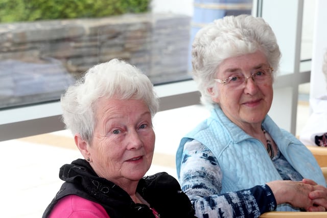 Elizabeth White and Jean Simpson from Ramoan Friendship Group pictured at the reception for volunteers held in Cloonavin during Volunteers Week.