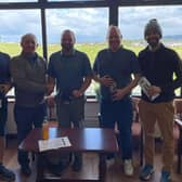 Prize winners at Murphy's Golf Society, from left, Peter Corr, Brendan Beggs (captain), Anthony Corr, Barry Murphy and Matthew McQuaid