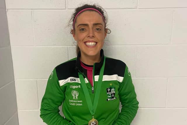 Caoimhe Shaw was awarded players player of the match against Antrim Rovers