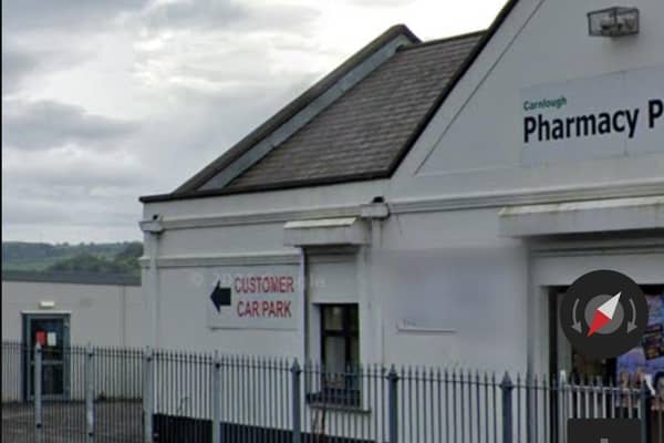 Carnlough Surgery is located at Harbour Road (behind chemist). Pic Google