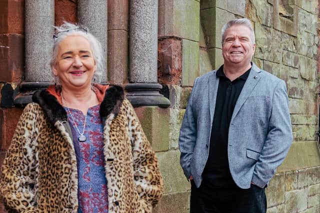 From left Terry McKeown, project manager, Sailortown Regeneration and Johnny Hero, DJ & presenter, U105. Photo by Francine Montgomery / Excalibur Press
