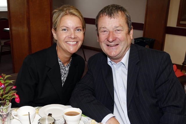 Hugh and Alison Wade enjoying the Portstewart Hospice Support Group annual coffee morning and sale held at the Star of the Sea Parish Centre in September 2010