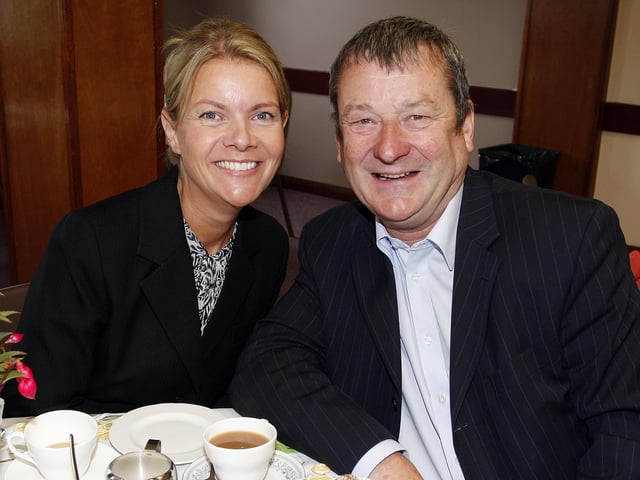 Hugh and Alison Wade enjoying the Portstewart Hospice Support Group annual coffee morning and sale held at the Star of the Sea Parish Centre in September 2010