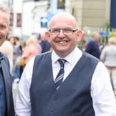 DUP councillor John Finlay (right), who has had a terminal cancer diagnosis, with DUP MP Ian Paisley at Ballymoney Twelfth celebrations. Picture Steven McAuley/McAuley Multimedia
