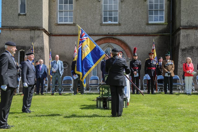 Dedication of the new Royal Hillsborough Branch Standard. Pic by Norman Briggs, rnbphotographyni
