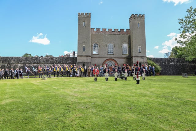 The Standard Bearers arrive at the Fort. Pic by Norman Briggs, rnbphotography ni