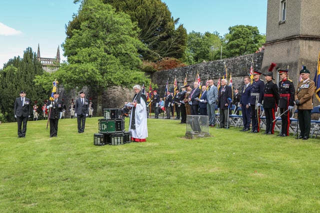 Rev Sam McVeigh conducted the Dedication of the new Standard