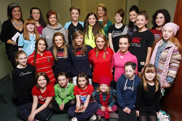 Models pictured during the Eoghan Rua Camogs Fashion Show at the Star of the Sea Parish Centre in Portstewart in September 2010