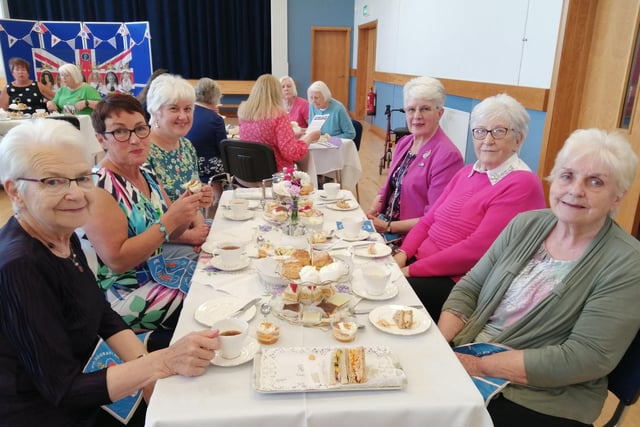 An afternoon tea was held by Crumlin WI to mark the Platinum Jubilee