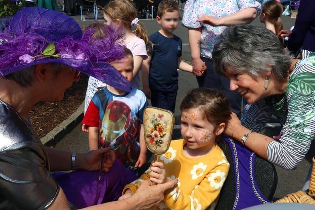 The young people enjoyed face painting at the Glenavy Parish Jubilee celebrations
