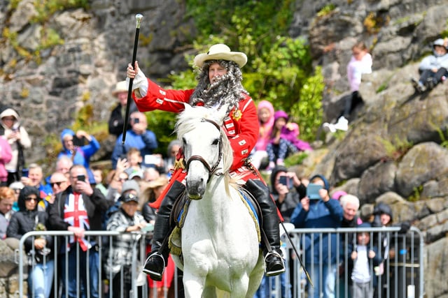 Crowds gathered for the Royal Landing in Carrickfergus. Picture: Andrew McCarroll/ Pacemaker Press