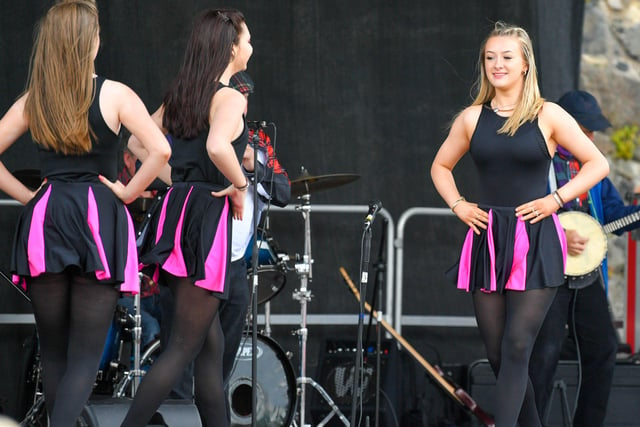 Dancers entertain the crowds during the day. Picture: 
Andrew McCarroll/ Pacemaker Press