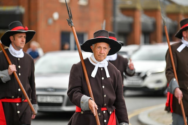 There was plenty of pageantry at the Royal Landing event. Picture: 
Andrew McCarroll/ Pacemaker Press