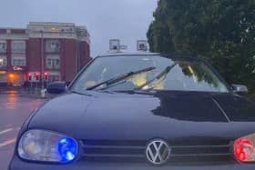 Police in Co Armagh stopped this vehicle which had been fitted with flashing coloured lights. Picture: PSNI