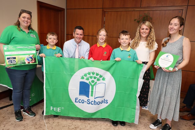 Oakwood Integrated Primary School receive their Eco Flag