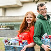 hloe Diamond, Cinemagic and Bruce Gardiner-Crehan, South Belfast Foodbank Manager at the launch of the ‘Cinemagic Young Audiences Supporting Foodbanks, at The Ulster Museum