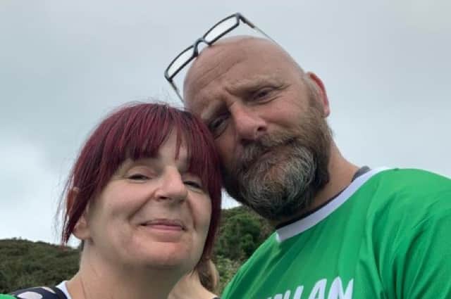 Trish with her partner Mark