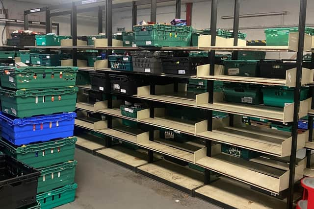 Shelves are bare at Craigavon Food Bank which supports people across the Lurgan and Portadown areas. They have appeal for donations of essential items to help those who are struggling during this Cost of Living Crisis.