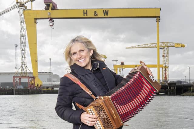 Sharon Shannon helps to launch this year's Belfast Tradfest