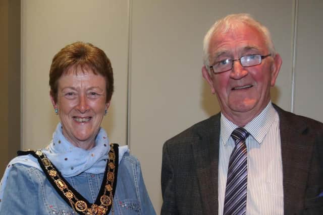 Seamus Blaney pictured with Cllr Joan Baird