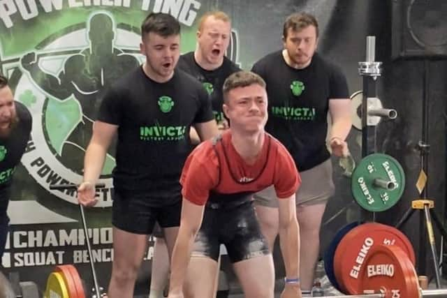 Cookstown's Louis Eastwood entered the competition and finished second place against a much more experienced lifter