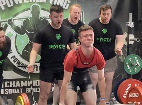 Cookstown's Louis Eastwood entered the competition and finished second place against a much more experienced lifter