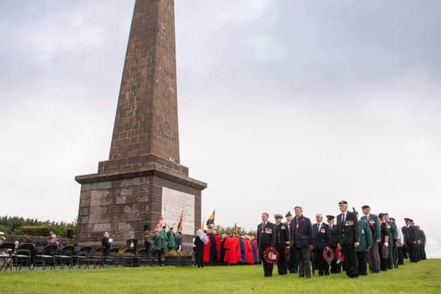 Tributes were paid to Co Antrim's fallen at the annual Somme memorial service at Knockagh Monument.