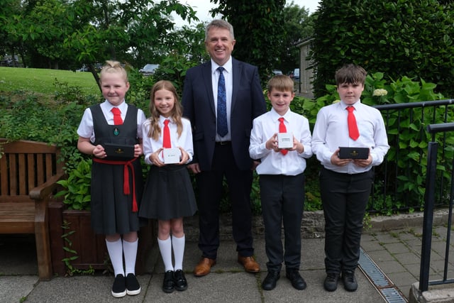 Principal's prize winners at the DH Christie Memorial PS prize day