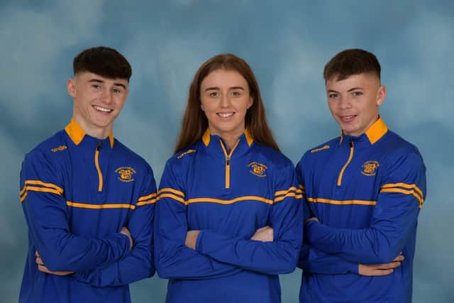 Leon Boyd,  who has represented Northern Ireland at U17 level in soccer; Lucy O’Kane, who has won an Ulster Schools All Star award for Camogie and Patrick Kelly who has represented Northern Ireland at U18/U19 level in soccer, and now begins a contract with West Ham