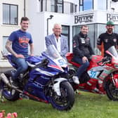 Pictured is Title Sponsor Bayview Hotel, Trevor Kane, with Chair and Clerk of the Course, Bill Kennedy MBE, Jamie Coward, Adam McLean, Darryl Tweed, Neil Kernohan and James Rothery