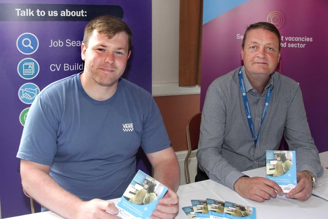 Employment Advisor Tony Rooney and First Contact Officer Shannon McFetridge from Ballymoney Jobs and Benefits Office