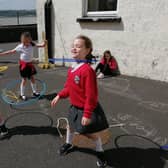 Pupils enjoying the 'Big Breaktime' event.