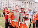 Members of Cookstown Sons of William Flute Band enjoying the NI Centenary event at Stormont. Picture:  Jonathan Porter/PressEye