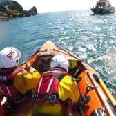 Larne RNLI assisted five rowers who had run aground on Muck Island. (Pic RNLI).