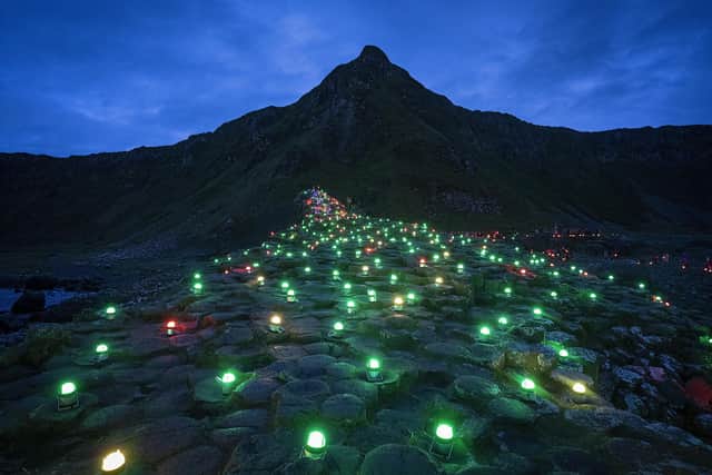 The Causeway stones illuminated