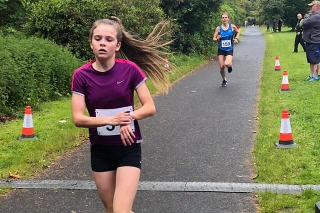 AlannaRose Farley, who was second lady at the Dungannon Park Parkrun