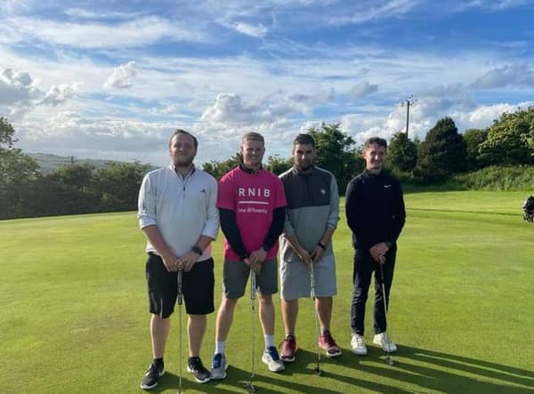 Declan White, Danny Magill, Jonathan Crooks and Adam McGivern took on the challenge for RNIB.