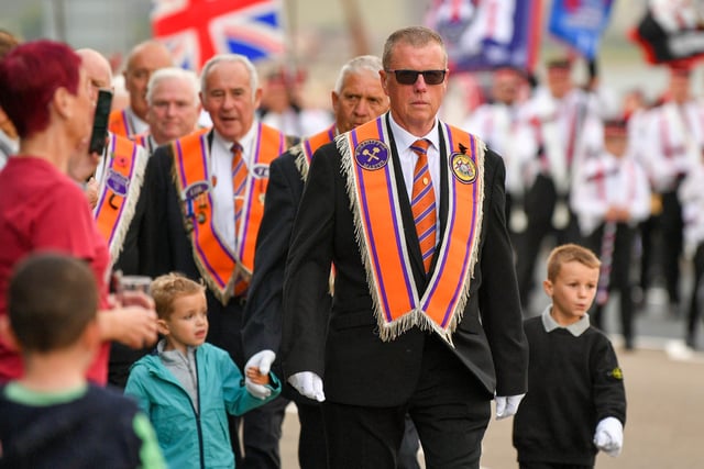 Participants of all ages take part in the Mini Twelfth in Carrickfergus.
