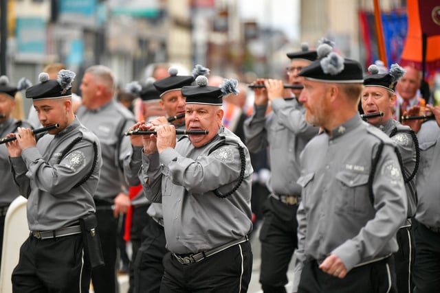 Bands take to the streets of Carrickfergus to celebrate the town's Mini Twelfth.
