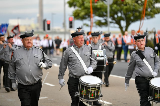 Stepping out during the Mini Twelfth in Carrickfergus.