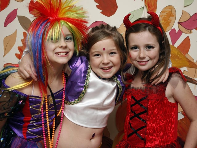 Molly, Erin and Chelsea having fun at the Killowen Primary School Halloween Party back in 2010