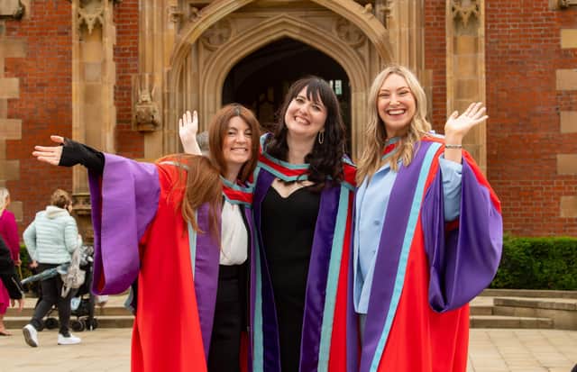 Chiara Magliacane, Emma McAlister and Rhianne Morgan graduated  with PhD degrees from the School of History, Anthropology, Philosophy and Politics at Queen’s University Belfast.