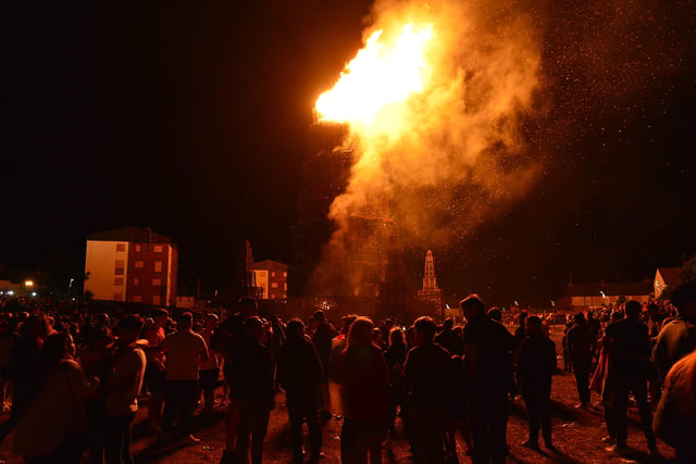 Crowds gathered for the Corcrain Redmanville bonfire lighting.