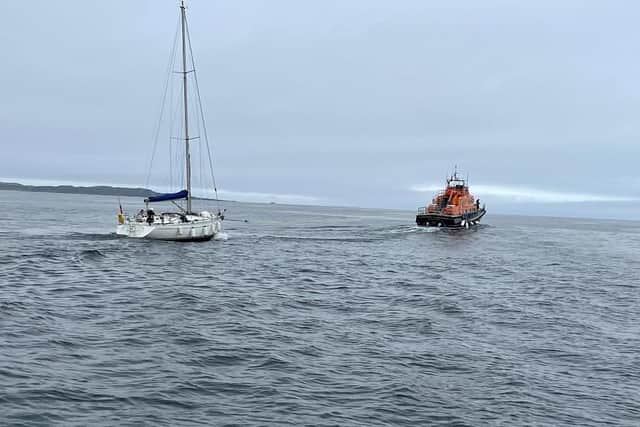 Portrush lifeboat went to the assistance of a yacht at the weekend