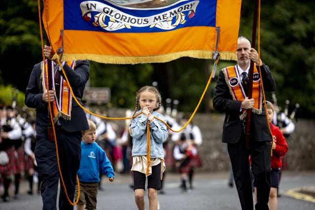 On parade with the Braid District in Glenarm.