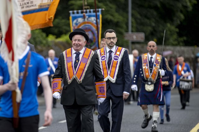 Stepping out along the route on the Twelfth Day in Glenarm.