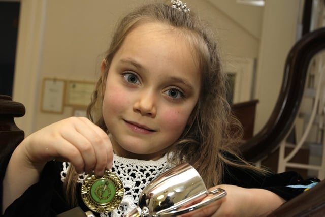 Pictured is Holly Barr, who came 1st in the Reel 7yrs and under at the Claire McDowell School of Dancing Festival in October 2008