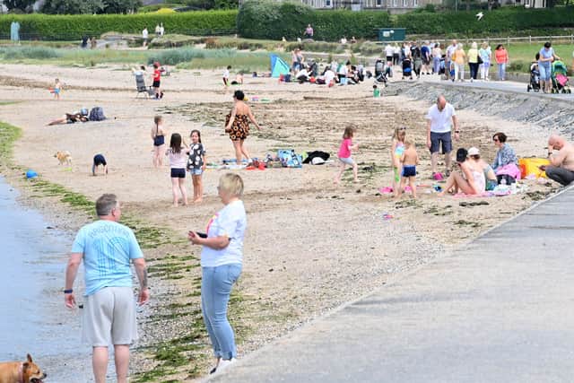 Families enjoying a day out in the good weather at Seapark near Holywood in Co Down. Picture:  Press Eye